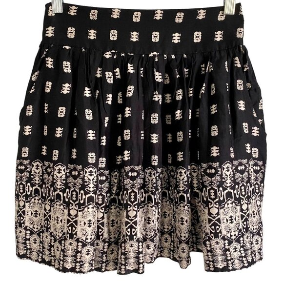 Japna Black and White Lined Mini Skirt With Pockets Medium - Picture 1 of 7